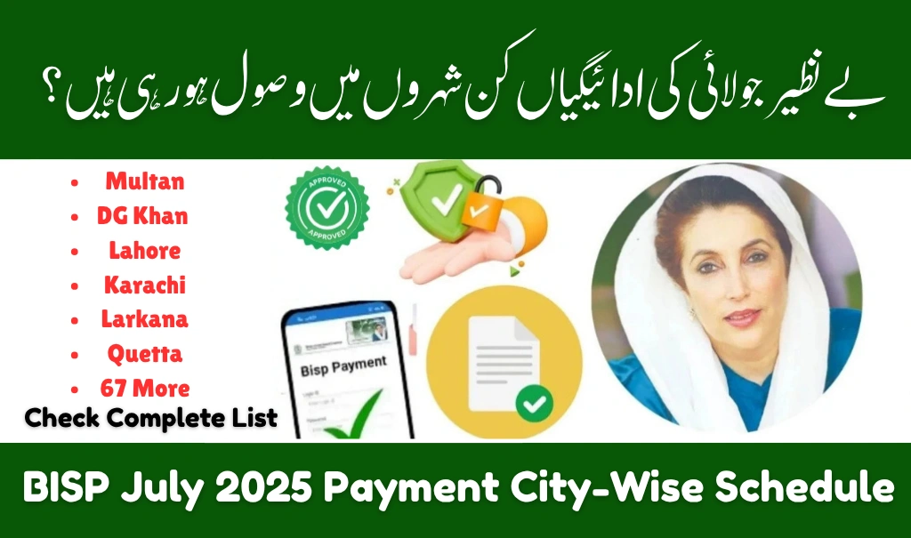 BISP July 2025 Payment City-Wise Schedule – Check Your District’s Date